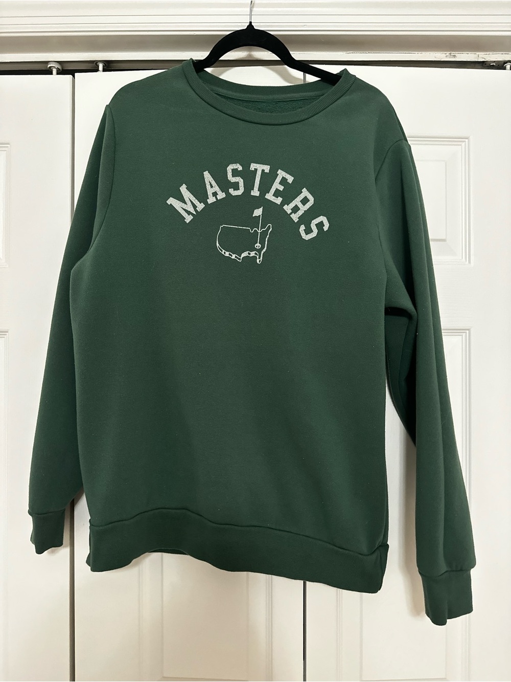 Masters Forest Green Crewneck Sweatshirt with White Logo